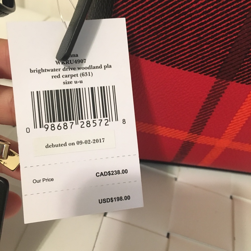 NWT kate spade brightwater drive plaid hanna bag - Picture 2 of 7
